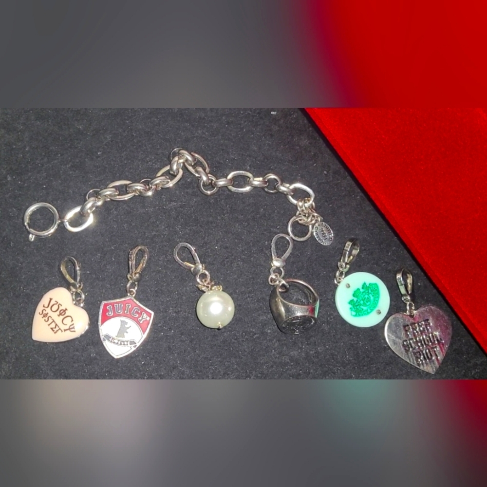 JUICY COUTURE LIMITED EDITION 2008BRACELET ✨️W/ 5 RARE JUICY COUTURE CHARM⚘️ - Picture 17 of 17